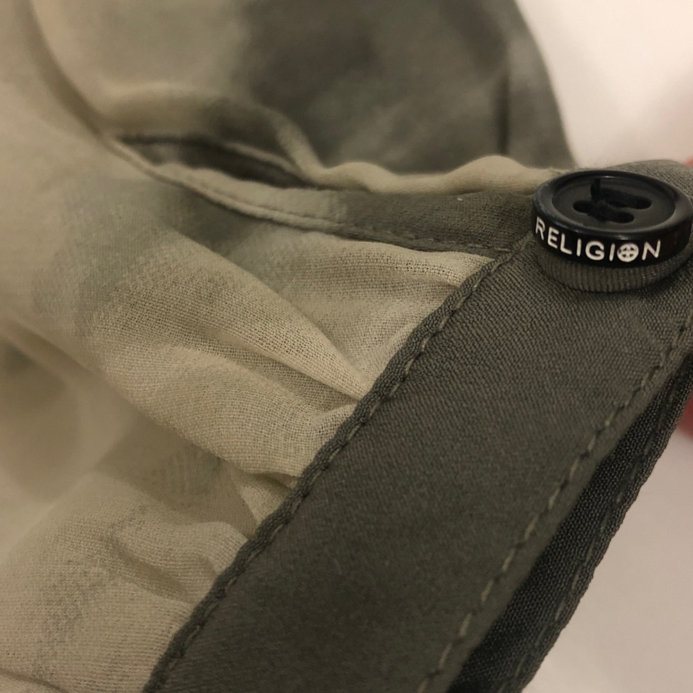 Religion S Dress Sheer Tie-Dye Long Sleeve Two Tone Grey Excellent Condition - Picture 8 of 8